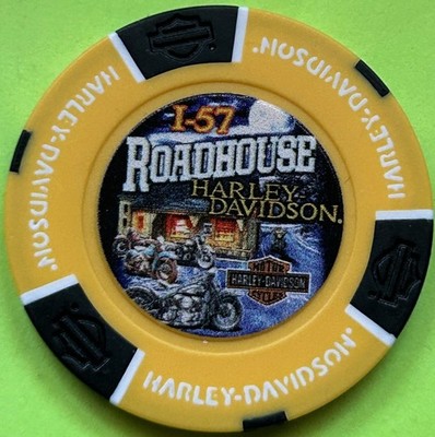 Harley Davidson Full Color Poker Chip I57 Roadhouse HD in Mt Vernon, IL   CLOSED