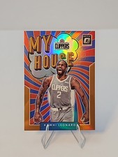 KAWHI LEONARD 2021-22 PANINI DONRUSS OPTIC #7 MY HOUSE ORANGE /39 CLIPPERS