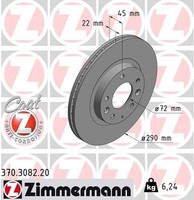 2X Zimmermann Bremsscheibe 370.3082.20 FüR Mazda