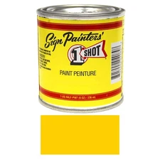 1/2 Pint 1 Shot 134L CHROME YELLOW Paint Lettering Enamel Pinstriping One Shot