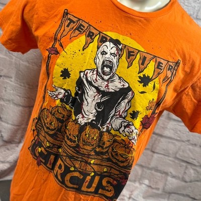 Terror Threads Terrifier Art the Clown T-Shirt Orange Grafik Horror
