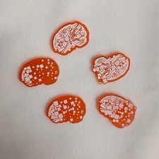 Android: Netrunner LCG Acrylic Brain Damage Tokens, Rare FFG Promo, OP