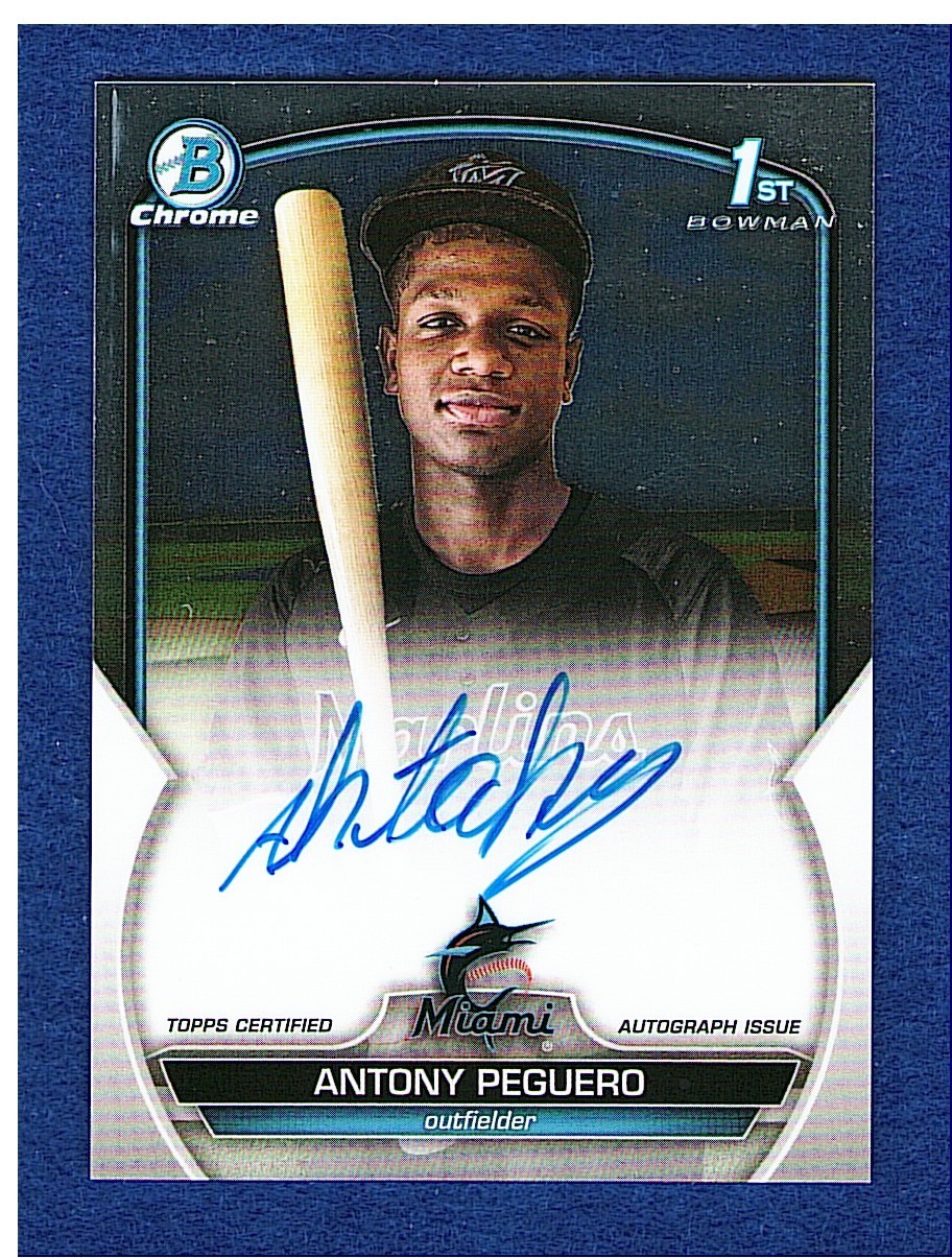 2023 Bowman Chrome Prospect Autographs #CPAAP Antony Peguero Marlins