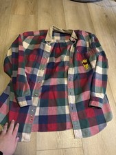 Vintage Disney Winnie The Pooh Flannel Shirt Mens XL Corduroy Collar 90s