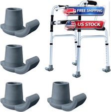 4 Pack Walker Skis Glides   Universal Sliders for Folding Walkers, Ideal Mobilit