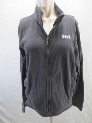 Helly Hansen Size M Mens Black Fleece Full Zip Outdoor Activewear Jacket 089