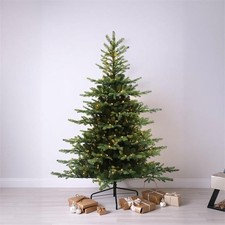 Pre-Lit Realistic Christmas Tree PE PVC Luxury Warm White LED Lights 6FT 0519