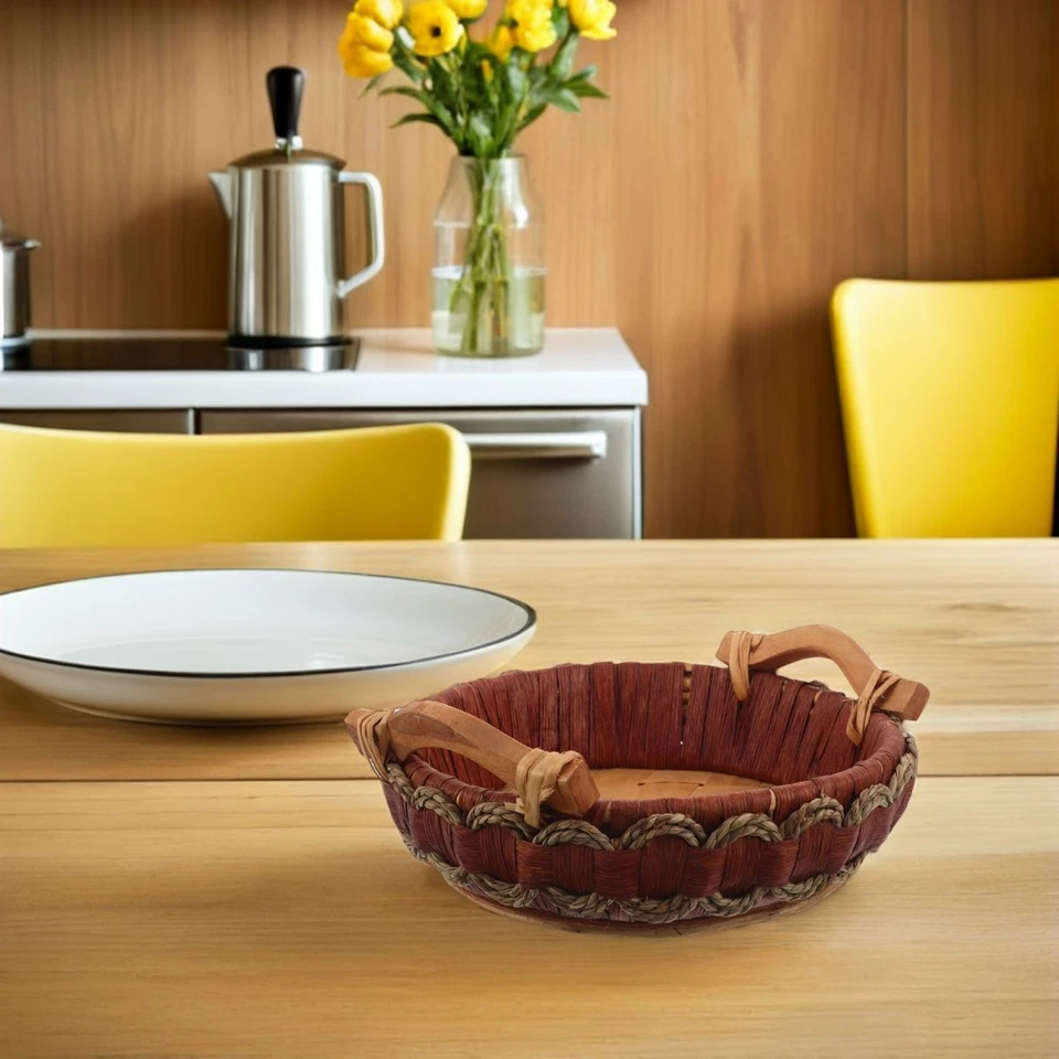 Cestino Per Pane Da Tavola Portaoggetti Intrecciato Conservazione Delle Verdure - Immagine 3 di 4