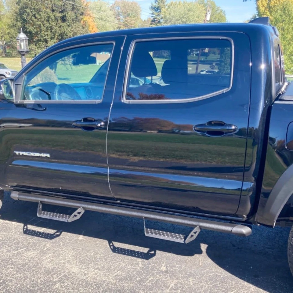 Running Boards For 2005-2023 Toyota Tacoma Double Cab/Crew Cab 3" Drop Step Bar - Image 3 of 4