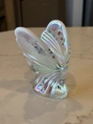 Fenton Handpainted Signed Iridescent Glass Butterfly Figurine
