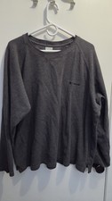 Columbia Men's Gray Knit Pullover Sweater XL Cotton Rayon Crew Neck Logo