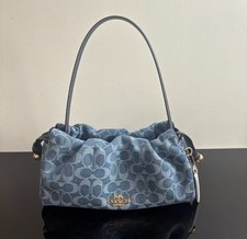 COACH Crossbody handbag Shoulder Bag In Signature Denim IM/Indigo CDE45 NEW