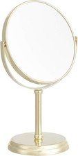 Amazon Basics Round Dressing Table Mirror, Tabletop Mount - 1X/5X Magnification