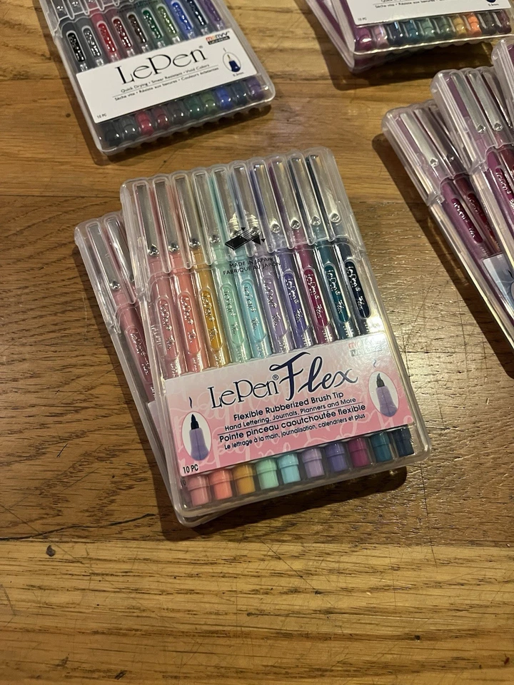 Lot Of LePen Felt Tip Pens Marvy Uchida Water Based Medium Point .3mm 80 count - Image 4 of 4