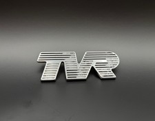 TVR Bonnet Hood Badge Emblem - Original Chrome Silver Metal