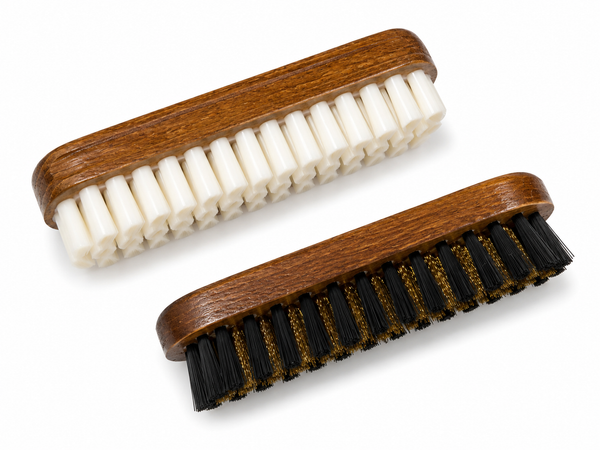 Set NubukbüRste Mit Kreppauflage Und WildlederbüRste RaulederbüRste Aus Holz-image
