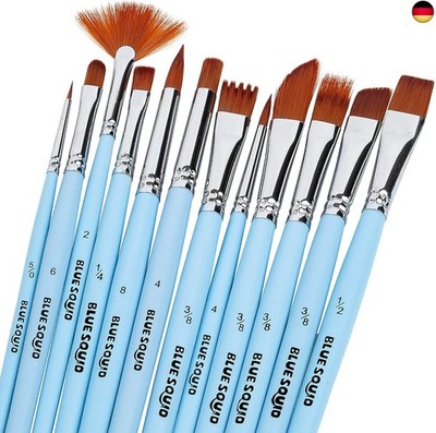 12 Künstlerpinselset, Premium Paint Brushes, Künstler Pinsel Set, Nylon Pinsel, 
