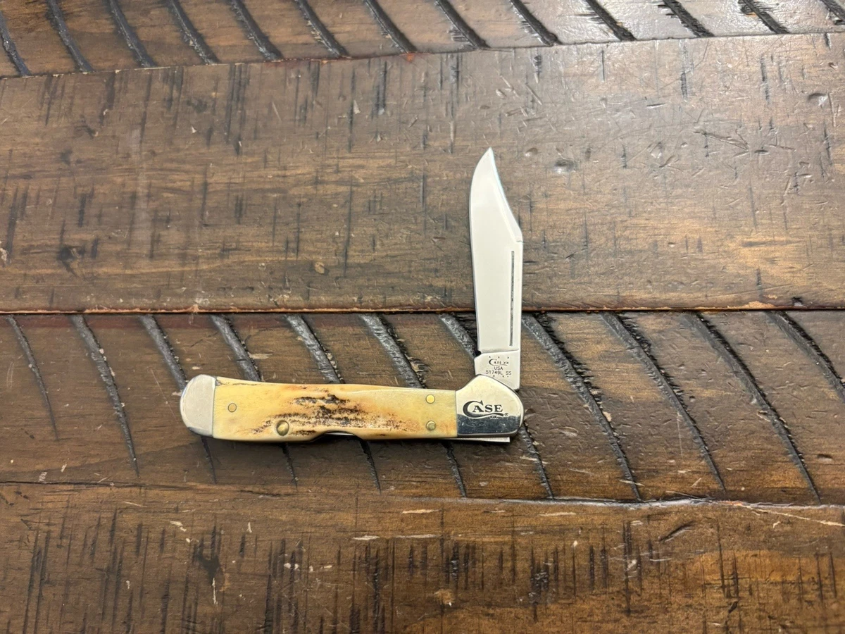 Case XX Stag/Antler Handle Blue Collectible Folding Knives for