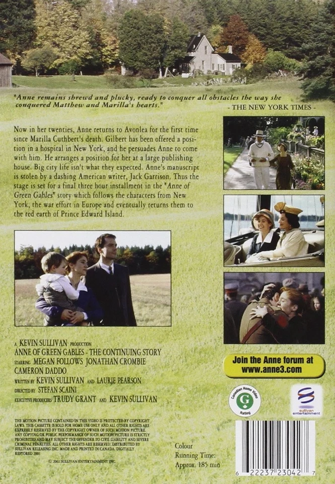 Anne of Green Gables: Continuing Story (DVD) Megan Follows (US IMPORT) - Image 2 of 2