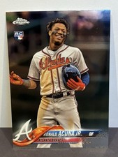 Topps 2018 Chrome Update Ronald Acuna Jr. Rookie Card #HMT25 Atlanta Braves MINT. rookie card picture