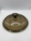 Brown Amber Pyrex Replacement Lid V-2.5-C for 2.5L Corning Vision Pot 8-1/2" EUC