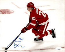 Albert Johansson Signed Detroit Red Wings 8x10 Photo JSA COA