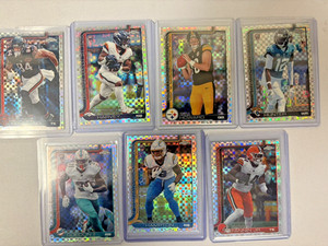 100+ Football Card Lot - TOPPS CHROME PRIZMS + Jaxson Dart Rookies & more