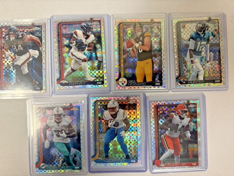 100+ Football Card Lot - TOPPS CHROME PRIZMS + Jaxson Dart Rookies & more