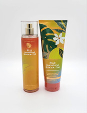 Bath  Body Works Fiji Sunshine Guava Tini Body Mist  Body Cream New Set of 2