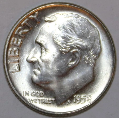 1958-D Roosevelt Dime - BU - #8998D - FREE SHIPPING