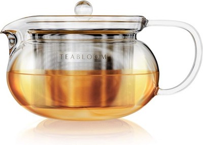 2-in-1 Glass Tea Kettle with Removable Infuser   Tea Maker for Loose Tea