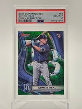 2024 Bowman's Best Curtis Mead #64 Green Refractor /99 (RC) PSA 10