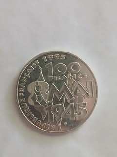 Pièce 100 Francs Argent 8 Mai 1945