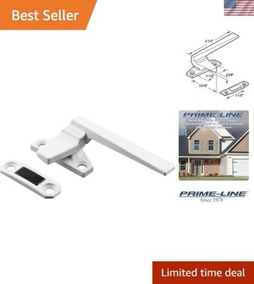 H 3821 Right-Handed, White, Casement Locking Handle with Offset Base Single Pack