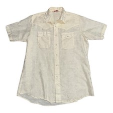 Vintage Sundance Brand Pearl Snap Short Sleeve Western Shirt Size Large