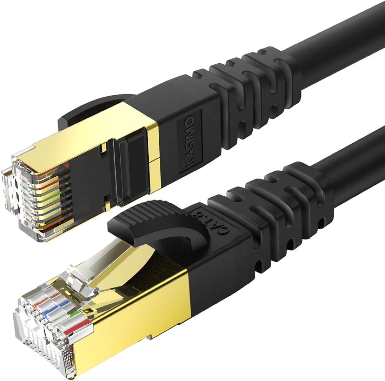 KASIMO 40ft Cat8 Ethernet Cable High-Speed LAN Network Cable Black-image