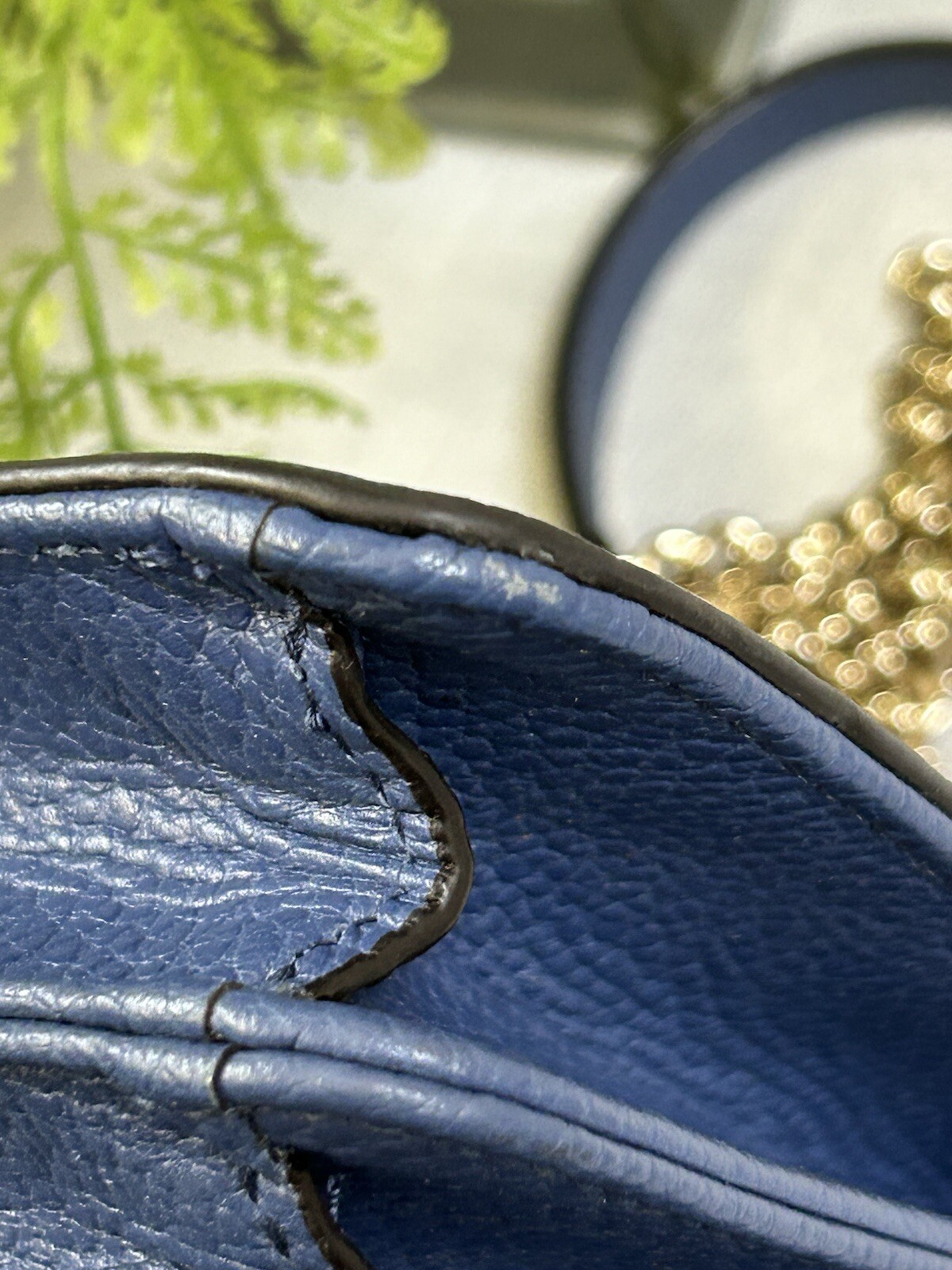 Gucci Small Interlocking Cornflower Blue Pebble L… - image 9