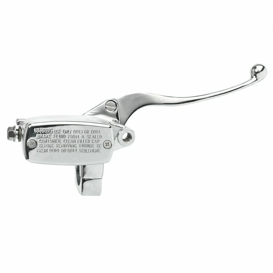 Palanca de cilindro maestro de freno cromada de 1" para Honda Yamaha Suzuki Kawasaki Harley Foto 3 de 4