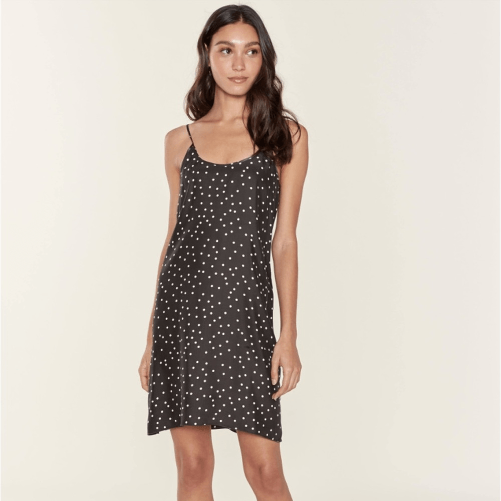 ATM Slip Dress 100% Silk Black White Polka Dot . NWT. Size Medium - $375  MSRP | eBay