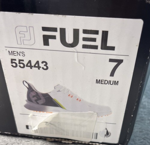 FootJoy Men's 2022 Fuel Golf Shoes Size 7 White Black 55443 - Picture 6 of 9