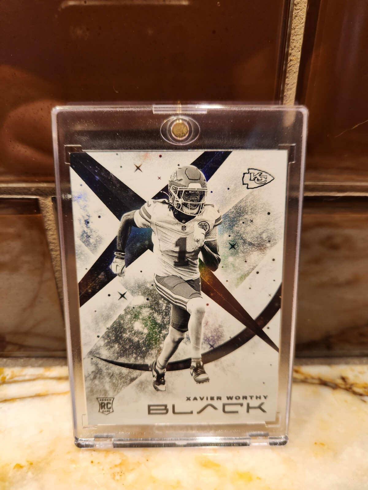 2024 Panini Black Xavier Worthy White Night RC Rookie Kansas City Chiefs CaseHit