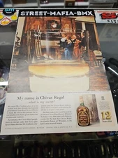 Vintage 1960 Chivas Regal Scotch Whisky Print Ad Man Cave Bar Wall Art Original 
