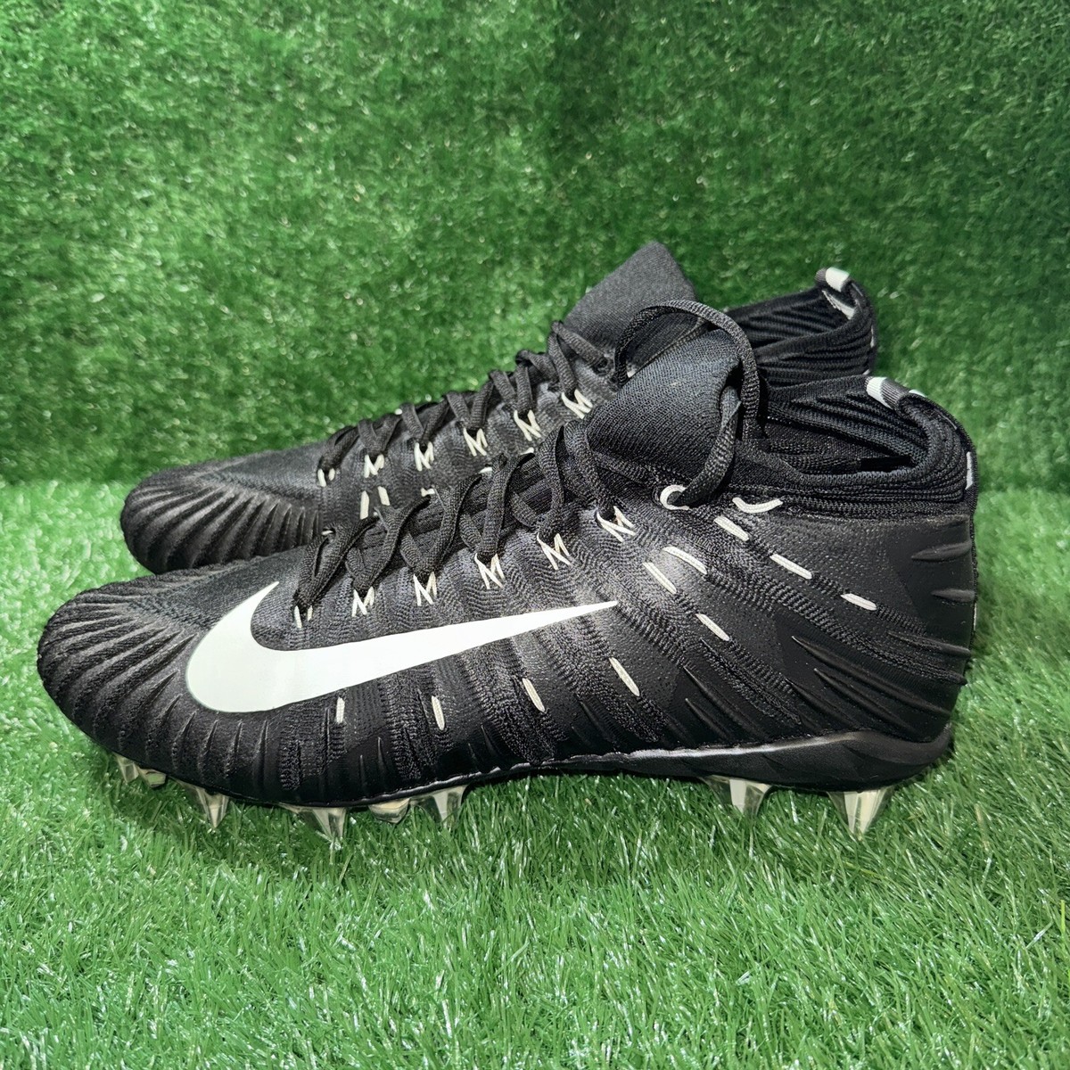 Nike Alpha Menace Elite TD P Black Football Cleats Size 14 AJ6547