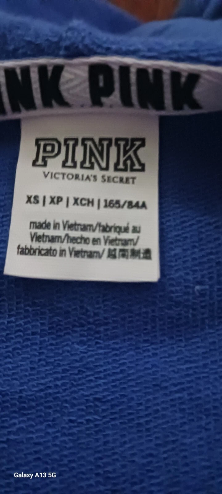 UNDERCOVER Felpa con cappuccio con logo stringata rosa Victoria Secret viola taglia xs