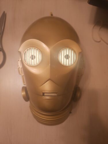 Classic STAR WARS C3PO LIGHTED WALL MASK - 12"x9.5"x4" Decor / DlightFX (KR) - Picture 1 of 2