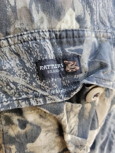Vtg. RATTLERS BRAND Hunting Jacket Mossy Oak Break Up with Hood Made in USA/0924 - Picture 2 of 10