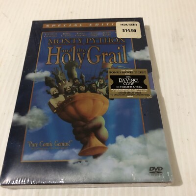 Monty Python and the Holy Grail DVD sealed SPECIAL EDITION W/bonus Movie Ticket