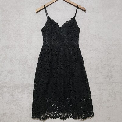 ASTR the Label Dress Medium Lace A-Line Black Sleeveless Strappy Lined Cocktail | eBay ASTR the Label Dress Medium Lace A-Line Black Sleeveless Strappy Lined Cocktail | eBay