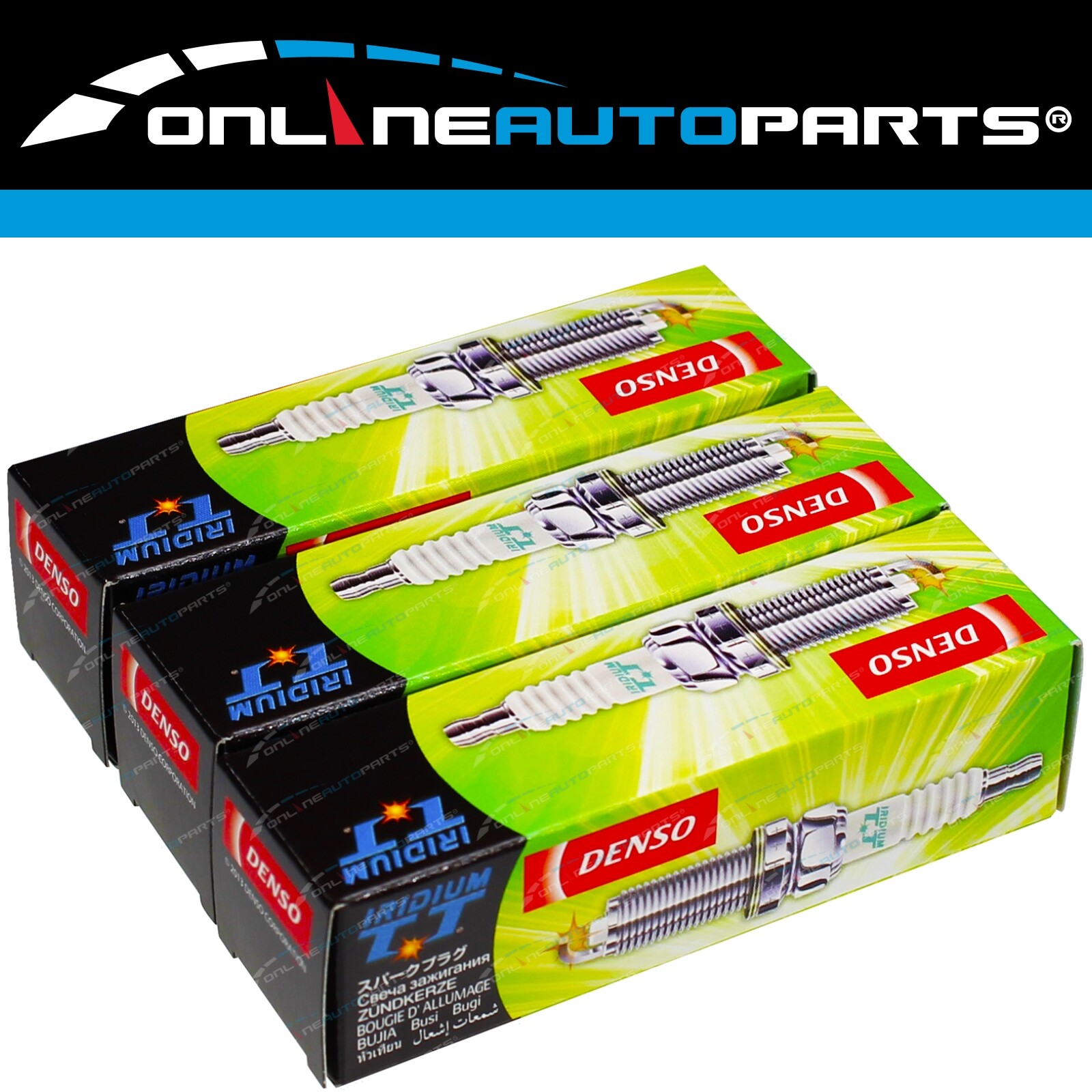 Set of 3 Denso Spark Plugs for Mitsubishi Mirage LA 3 cyl 1.2L 3A92 2013~2017