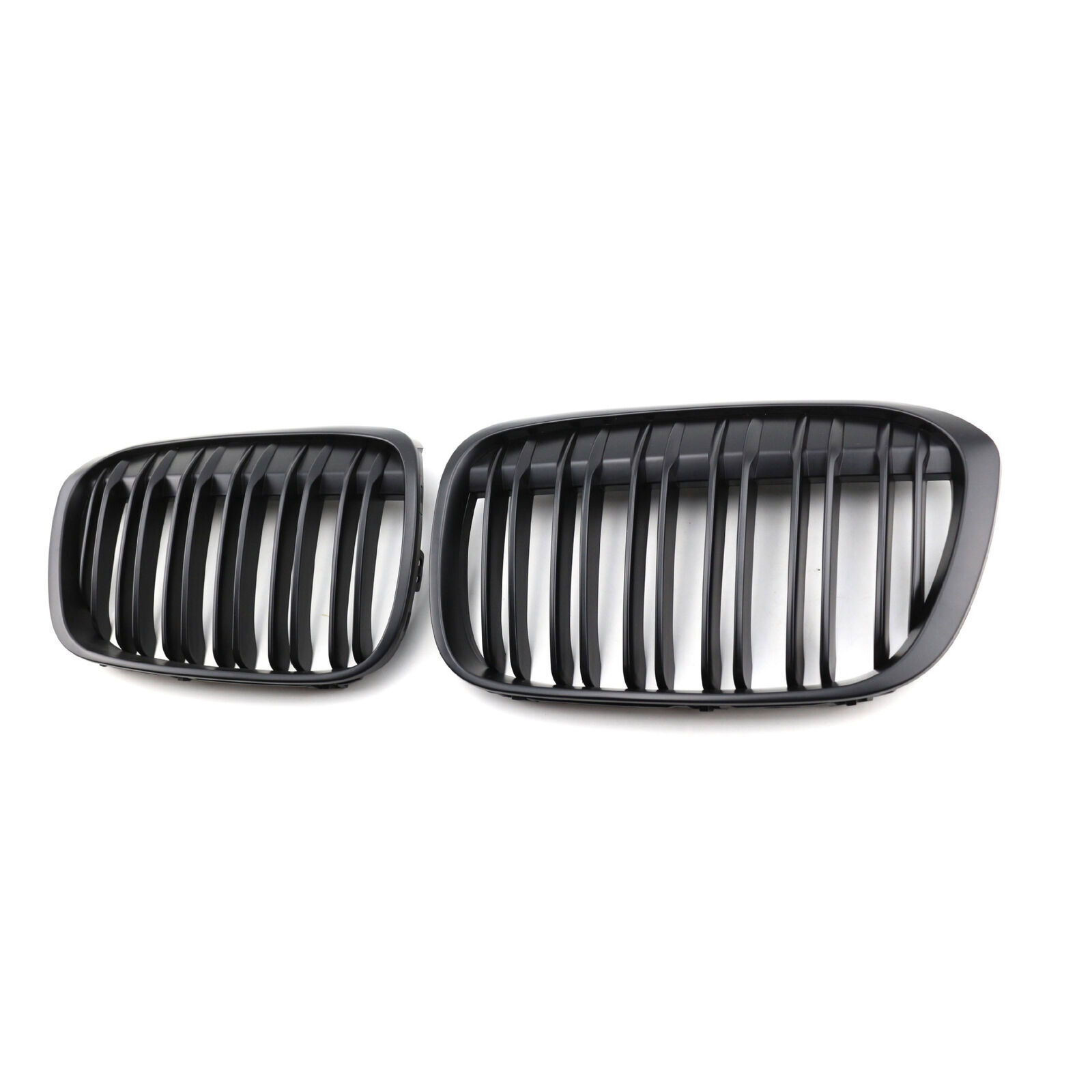 Double Line Matte Black Front Bumper Center Grille For 2016-18 BMW X1 F48 SUV